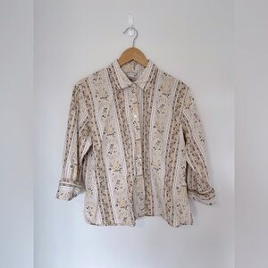 Vintage Northern Reflections floral blouse 100% cotton